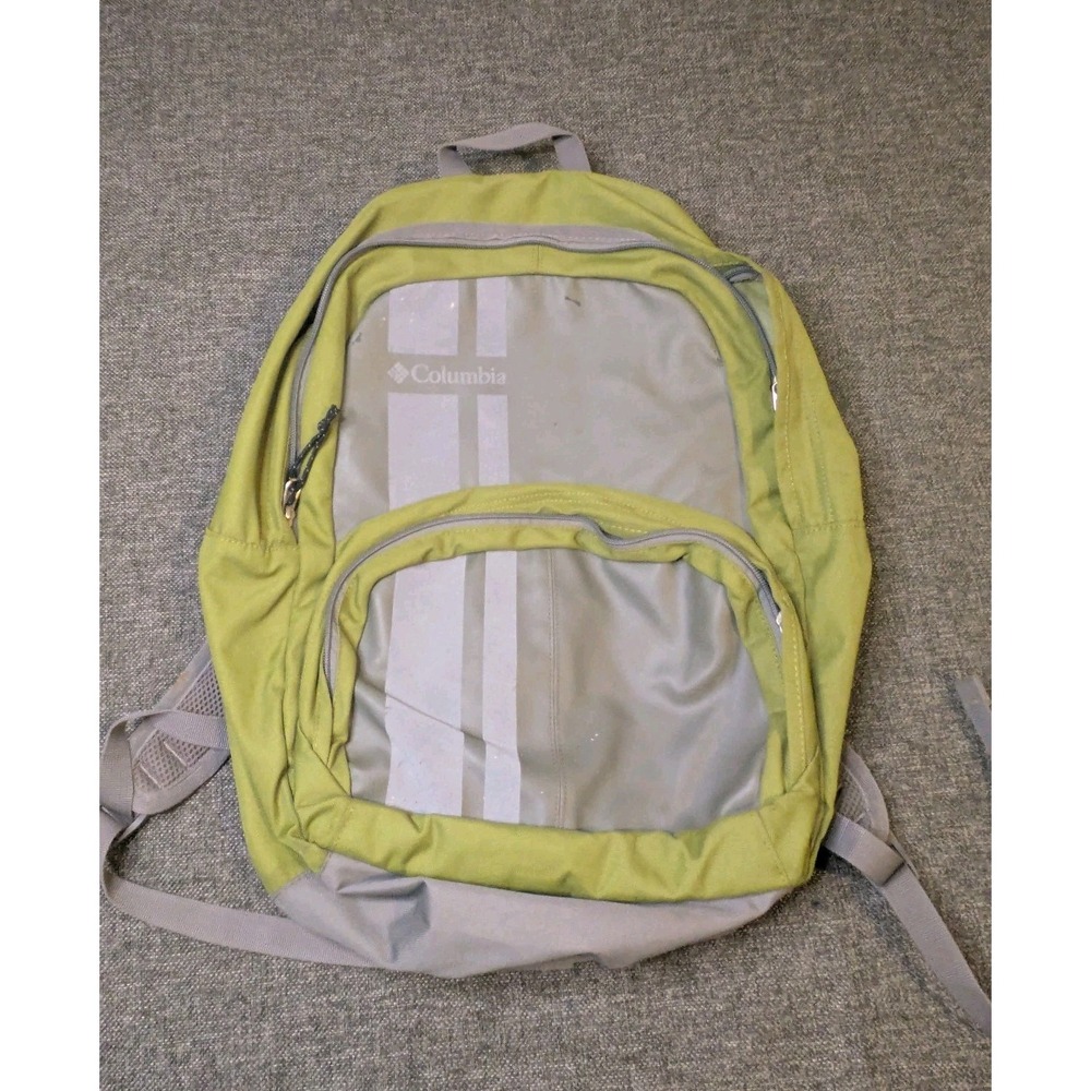 Columbia Sporting Company Gray Green Sport Hiking Backpack Laptop School Bag